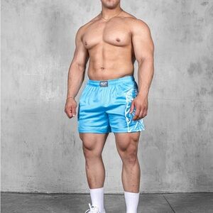 MEAT Mens Blue Athletic Shorts
